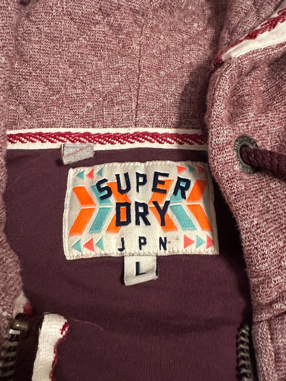 Superdry Women’s  Marled Mauve Zip-Up hoodie